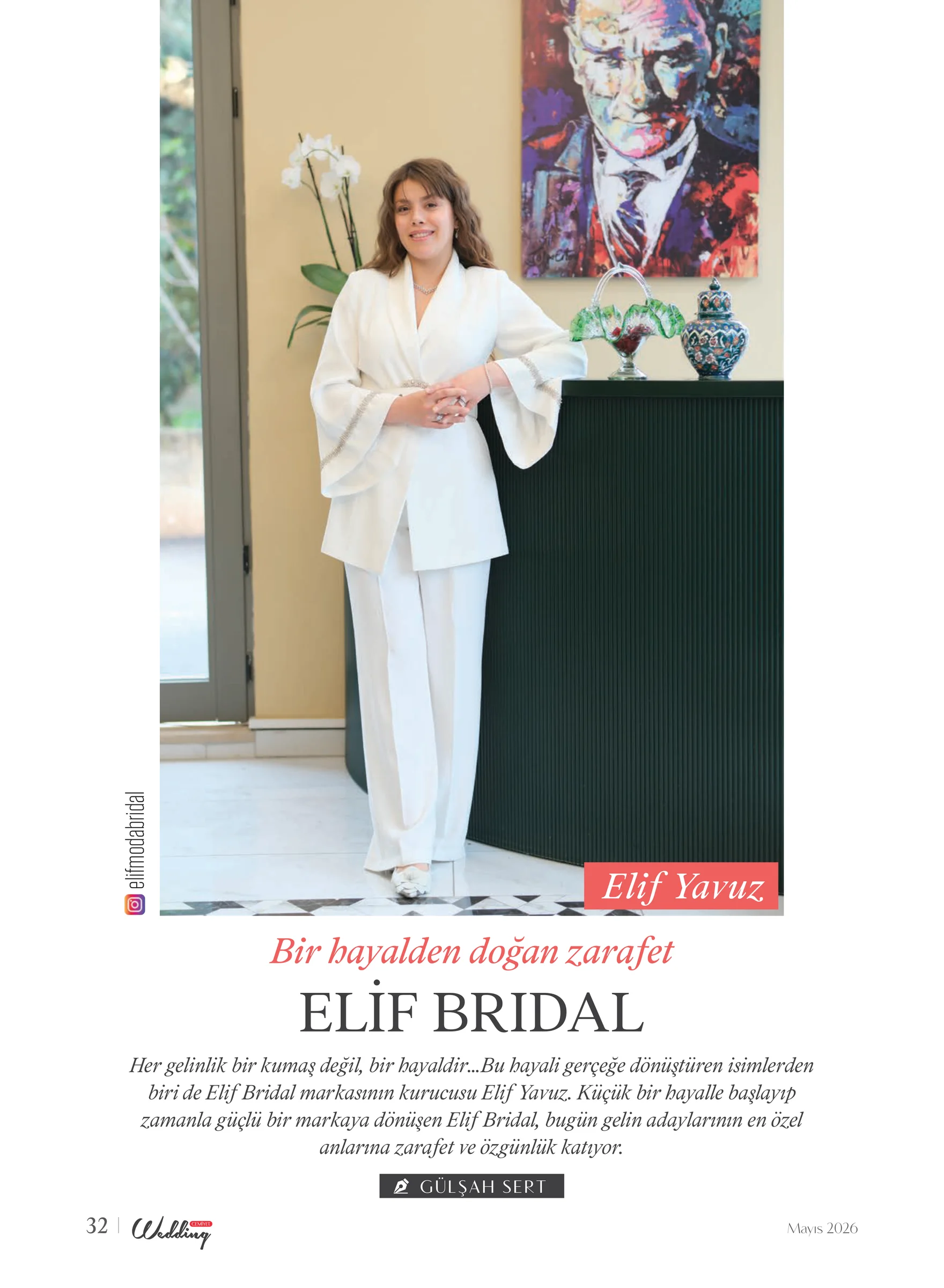 Cemiyet Wedding, sayfa 32: Elif Yavuz röportajı